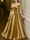 Red Green A-Line Evening Gown Elegant Dress Formal Wedding Floor Length Short Sleeve Off Shoulder Pocket Velvet with Pleats Christmas