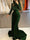 Mermaid Evening Gown Sequin Elegant Dress Formal Sweep / Brush Train Long Sleeve High Neck Satin with Pearls Masquerade Dress