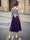 A-Line/Princess Elegant Mother of the Bride Dresses Scoop Neck Half Sleeves Tea-Length  with Lace and Whit Appliques