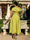 A-Line/Princess Mother of the Bride Dresses One-shoulder Short Sleeves Tea-Length with Ruffles