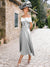 A-Line/Princess Elegant Mother of the Bride Dresses Satin Off-Shoulder Short Sleeves Tea-Length with Appliques