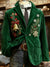 Men's Tailored Blazer Fit Single Breasted One-button Christmas Party Pattern Printed Corduroy Jacket Fall & Winter