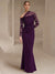 Sheath/Column Evening Dress One-Shoulder Floor-length Wedding Guest Dress Stretch Crepe Dresses