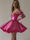A-Line/Princess Satin Homecoming Dresses Spaghetti Straps Short/Mini Party Dresses with Bow