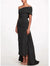 Sheath/Column Evening Dress Taffeta One-Shoulder Sleeveless Ankle-Length Mother Of The Bride Dress With Back Bow