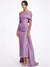Sheath/Column Evening Dress Taffeta One-Shoulder Sleeveless Ankle-Length Mother Of The Bride Dress With Back Bow
