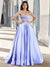 Ball Gown Long Prom Dresses Satin Formal Dresses Corset Sweetheart Sleeveless Floor-length With Rhinestone Cups