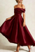 A Line Cocktail Dress Satin Party Dress Ruched Off the Shoulder Ruched Formal Elegant Dress Ankle Length With Pocket