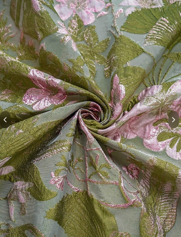 A-Line Cocktail Dress Elegant Jacquard Floral Dress Floor Length Sleeveless V Neck with Pocket Wedding Guest Dress