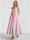 A-Line/Princess Cocktail Dresses Floral Formal V Neck Sleeveless Tea Length with Bowknot Pocket