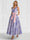 A-Line/Princess Cocktail Dresses Floral Formal V Neck Sleeveless Tea Length with Bowknot Pocket