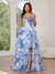 A-Line/Princess Floral Prom Dresses Floor-length Corset Dresses With Layered Ruffles