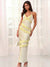 Sheath/Column Wedding Guest Dress Maxi Dress Spaghetti Straps Ankle Length With Ruffle Prom