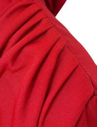 Sheath/Column Evening Dress Elegant Dress Formal Mother Of The Bride Dress Floor Length Long Sleeve Stand Collar Stretch Crepe with Pleats