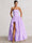 A-Line/Princess Long Butter Yellow Prom Dresses Basque Waist Stretch Strapless Floor-Length Side Split With Pleats&Back Lace-Up Wedding Guest Dresses