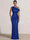 Mermaid Evening Dresses Sequins Wedding Guest Dresses One Shoulder Short Sleeves Floor Length Sequins Formal Ruched
