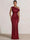 Mermaid Evening Dresses Sequins Wedding Guest Dresses One Shoulder Short Sleeves Floor Length Sequins Formal Ruched