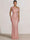 Mermaid Evening Dresses Sequins Wedding Guest Dresses One Shoulder Short Sleeves Floor Length Sequins Formal Ruched