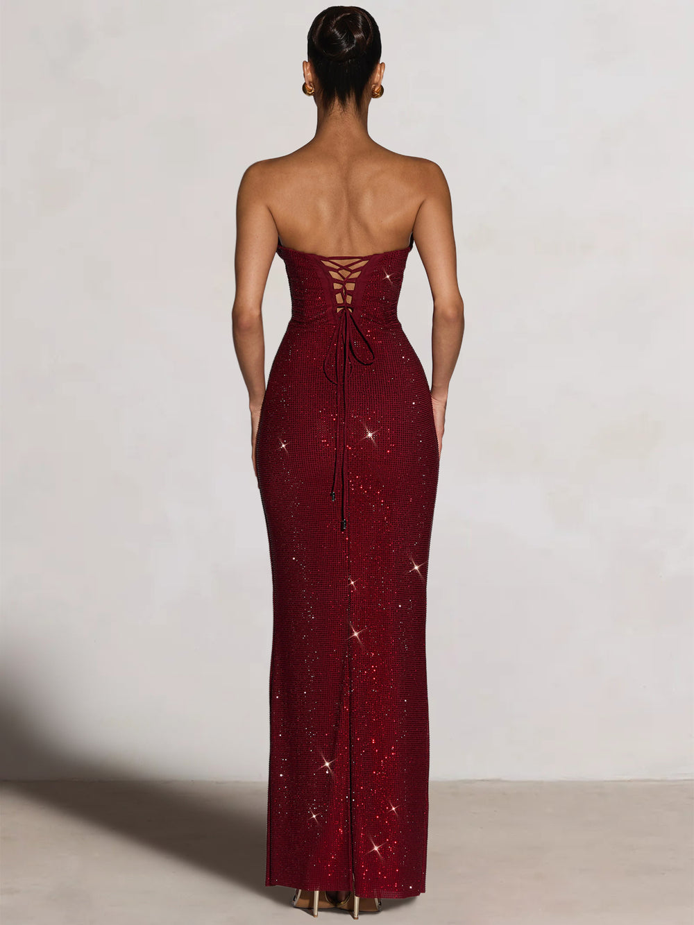 Mermaid Evening Dress Off The Shoulder Sleeveless Floor Length Sequins Formal Ruched Dress