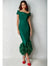 Mermaid Cocktail Party Dress Off The Shoulder Short Sleeves Ankle Length Feather Dress Formal Black Tie