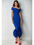 Mermaid Cocktail Party Dress Off The Shoulder Short Sleeves Ankle Length Feather Dress Formal Black Tie
