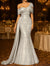 Sequin Mermaid / Trumpet Evening Gown Elegant Formal Dress Formal Wedding Floor Length Sleeveless Off Shoulder Sequined with Glitter
