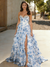 A-Line/Princess Floral Prom Dresses Floor-length Corset Dresses With Layered Ruffles With Rhinestone