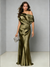 Sheath/Column Elegant Mother Of The Bride Dress One Shoulder Short Sleeves Floor-Length Wedding Guest Dresses Formal Evening