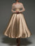 A Line Cocktail Dress Detachable With Shawl Ankle Length Elegant Dresses Formal Wedding Long Sleeve Off Shoulder Satin Dress