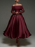 A Line Cocktail Dress Detachable With Shawl Ankle Length Elegant Dresses Formal Wedding Long Sleeve Off Shoulder Satin Dress