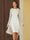 A Line 2 Pieces Mother of the Bride Dresses Chiffon Elegant Dress V Neck Long Sleeves Tea Length Lace