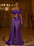 Sequin Mermaid / Trumpet Evening Gown Elegant Formal Dress Formal Wedding Floor Length Sleeveless Off Shoulder Sequined