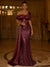 Sequin Mermaid / Trumpet Evening Gown Elegant Formal Dress Formal Wedding Floor Length Sleeveless Off Shoulder Sequined