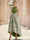 A-Line Cocktail Dress Elegant Jacquard Floral Dress High Low Tea Length Sleeveless Round Neck with Pocket Wedding Guest Dress