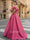 A-Line/Princess Evening Dress One-Shoulder Pocket Sleeveless Floor-Length Formal Corset Dress With Belt Pocket