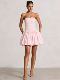 A Line/Princess Homecoming Party Dresses Short/Mini Strapless Sleeveless With Back Lace Up