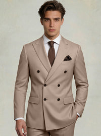 Men's Suit Daily Tailored Fit Double Breasted Six-buttons Wedding Suits