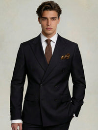 Men's Suit Daily Tailored Fit Double Breasted Six-buttons Wedding Suits