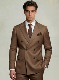 Men's Suit Daily Tailored Fit Double Breasted Six-buttons Wedding Suits