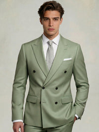 Men's Suit Daily Tailored Fit Double Breasted Six-buttons Wedding Suits