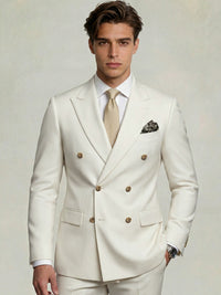 Men's Suit Daily Tailored Fit Double Breasted Six-buttons Wedding Suits