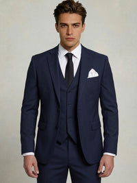 Men's Tailored Suit Fit Single Breasted One-button 3 Pieces Wedding Suits