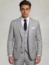 Men's Tailored Suit Fit Single Breasted One-button 3 Pieces Wedding Suits