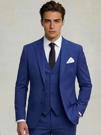 Men's Tailored Suit Fit Single Breasted One-button 3 Pieces Wedding Suits