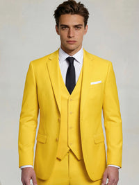 Men's Tailored Suit Fit Single Breasted One-button 3 Pieces Wedding Suits
