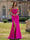 Mermaid Long Prom Dresses Off The Shoulder Sleeveless Corset Floor-length Formal Dress With Appliques&Slit