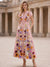 A-Line/Princess High Neck Short Sleeves Tea-Length Mother of the Bride Dresses with Belt and 3D Floral Embroidery