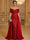 Mermaid / Trumpet Evening Gown Elegant Formal Dress Floor Length Sleeveless Off The Shoulder Sequined with Overskirt