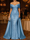 Mermaid / Trumpet Evening Gown Elegant Formal Dress Floor Length Sleeveless Off The Shoulder Sequined with Overskirt