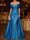 Mermaid / Trumpet Evening Gown Elegant Formal Dress Floor Length Sleeveless Off The Shoulder Sequined with Overskirt